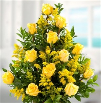 SRP-0187 In yellow full arrangement (rosas amarillas)