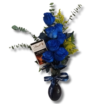 SRP-0409 VAL In blue Manly elegant (6 rosas)