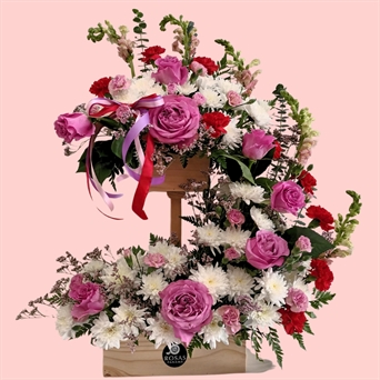 SRP-0164 MD Coronada como reina (8 rosas)