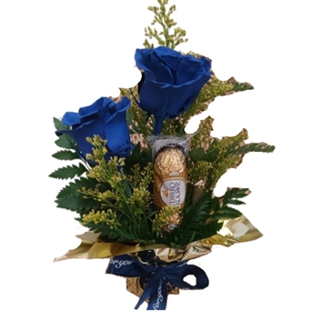 SRP-0428 in blue Para que me recuerdes (2 rosas)