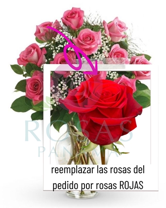 CT-021 Cargo por reemplazo de rosas regulares a roja (temporada)