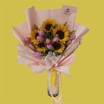 HT-098 Blooming Beauty (girasoles y tulips)