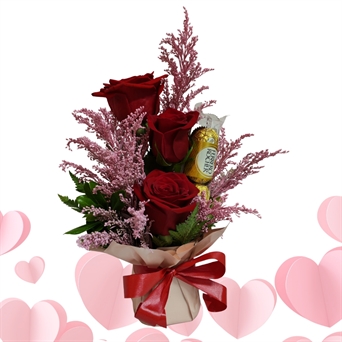 RPVAL-0009 Apple Three (3 rosas rojas)