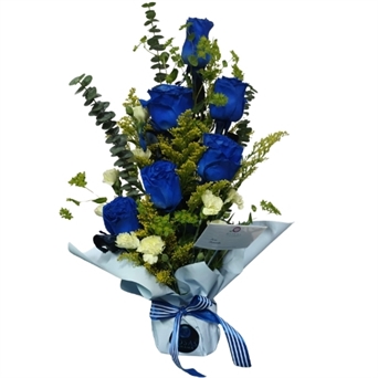 HT-149 Corazón de Mar in blue (6 rosas)